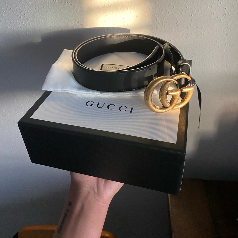 Black Gucci Belt